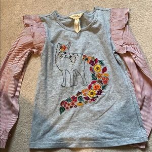 Matilda Jane long sleeve shirt size 6 euc